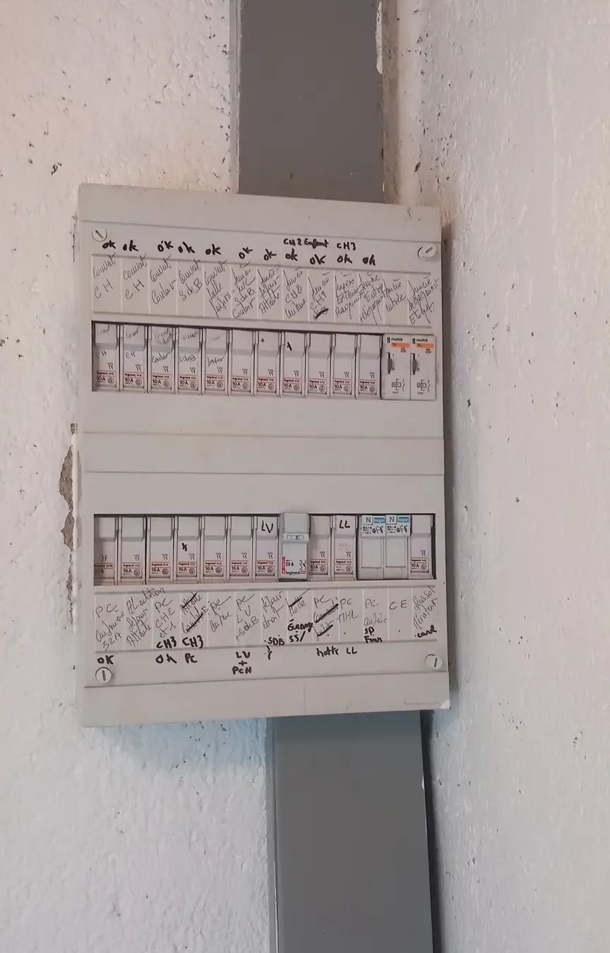 tableau électrique avant